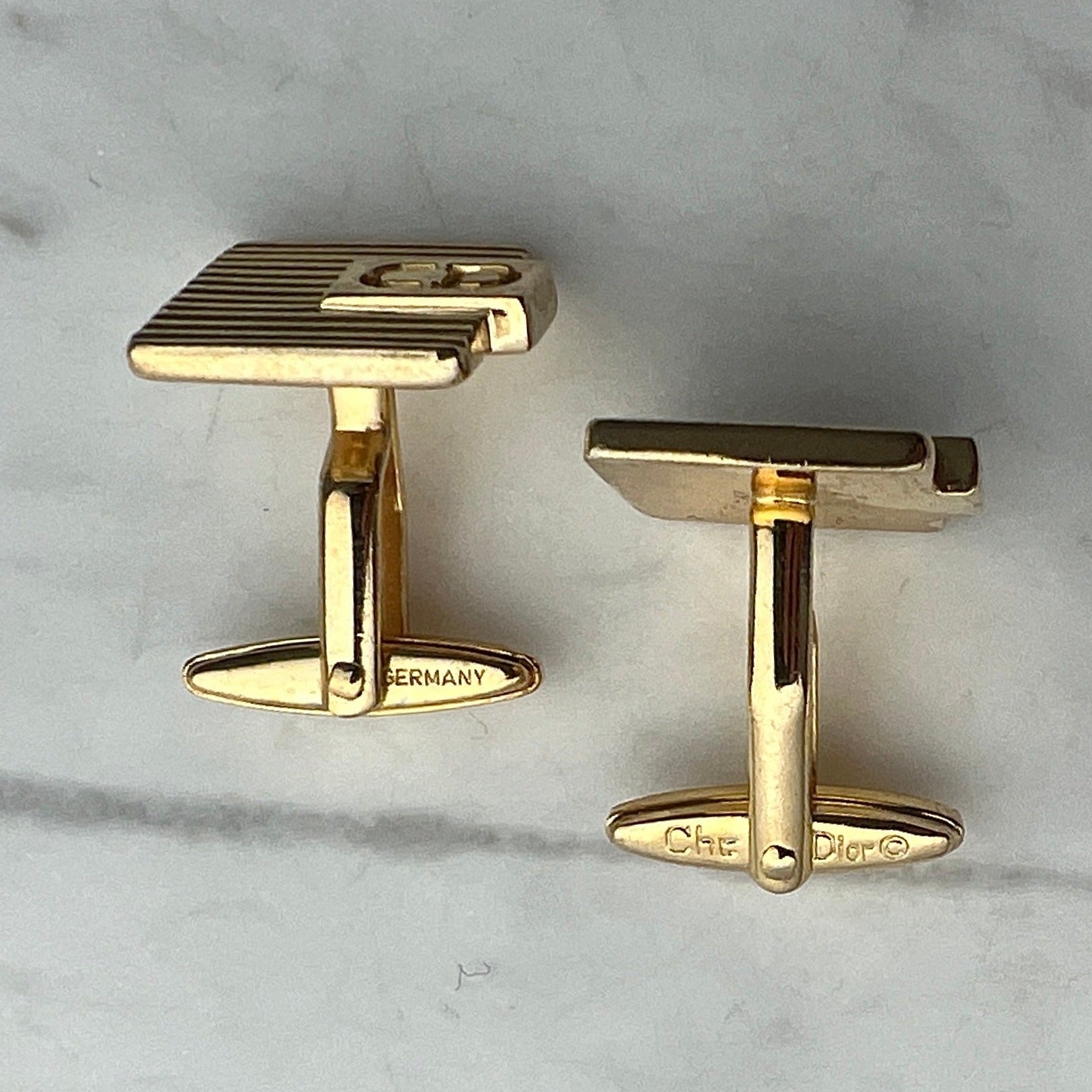 Square Gold Logo Cufflinks