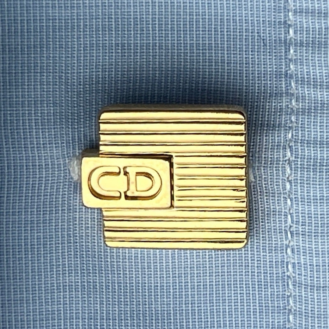 Square Gold Logo Cufflinks