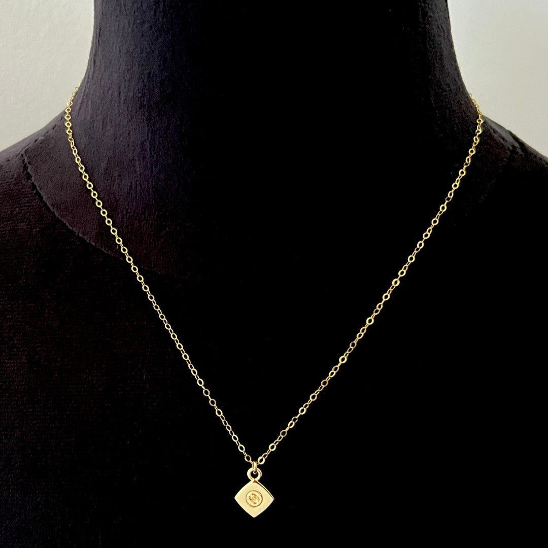 Mini Diamond Shaped Logo Necklace