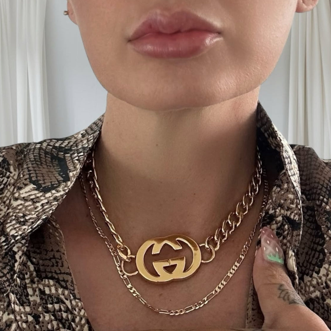 Statement Gold Logo Choker