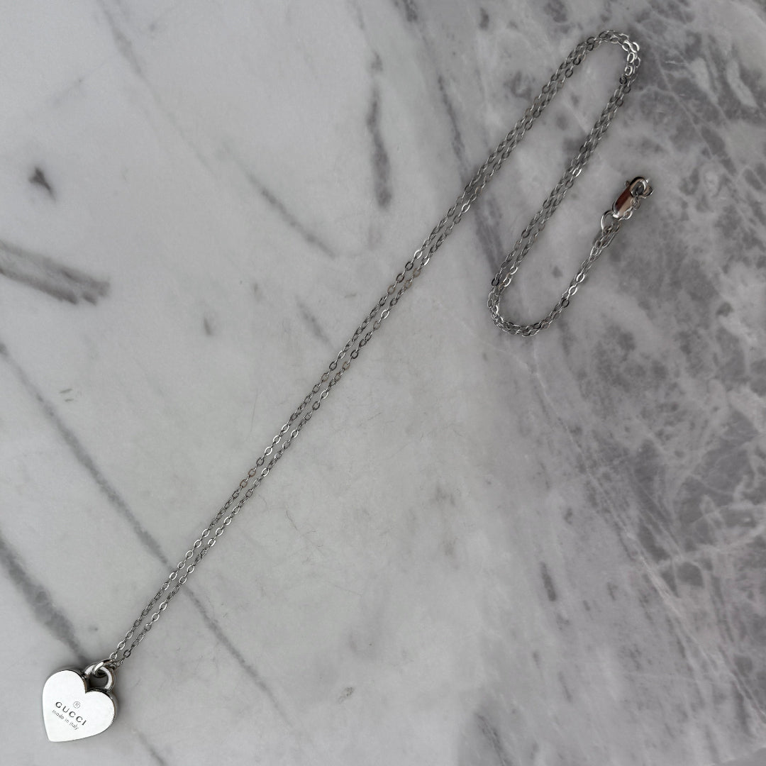 Sterling Silver Heart Logo Necklace