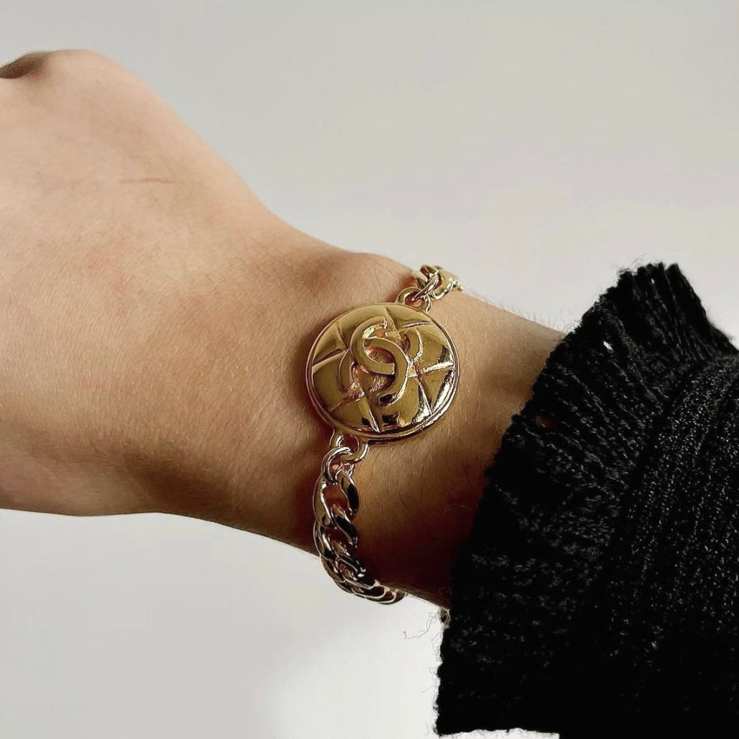 Gold Quilted Bracelet