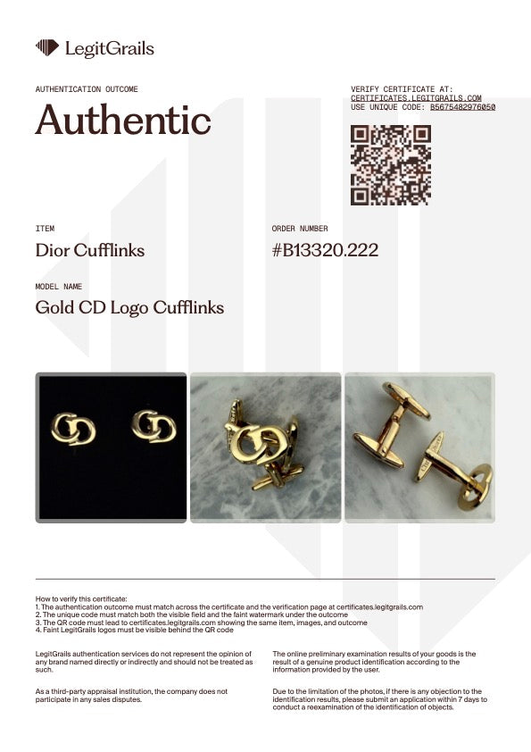 Gold Logo Cufflinks