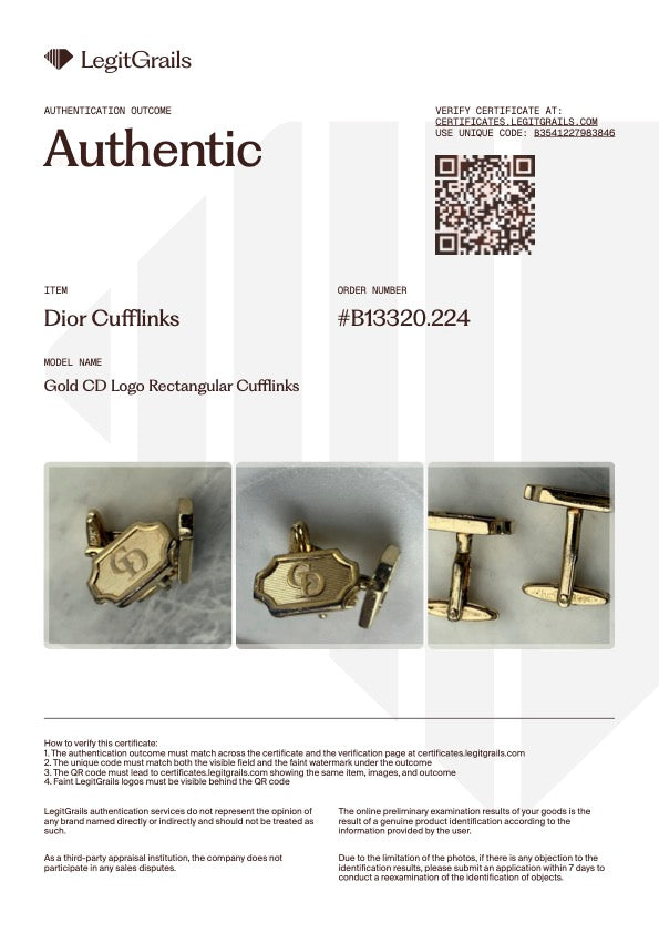 Classic Gold Logo Cufflinks