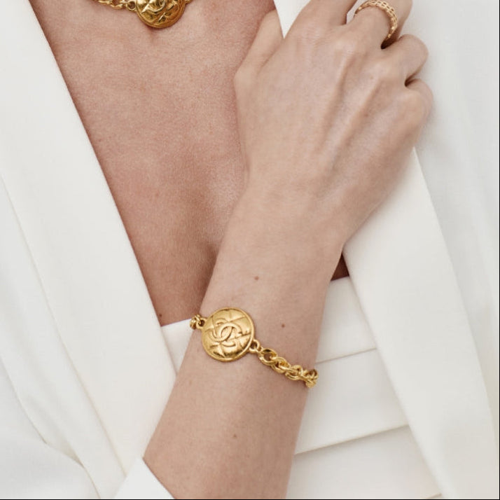 Gold Quilted Bracelet