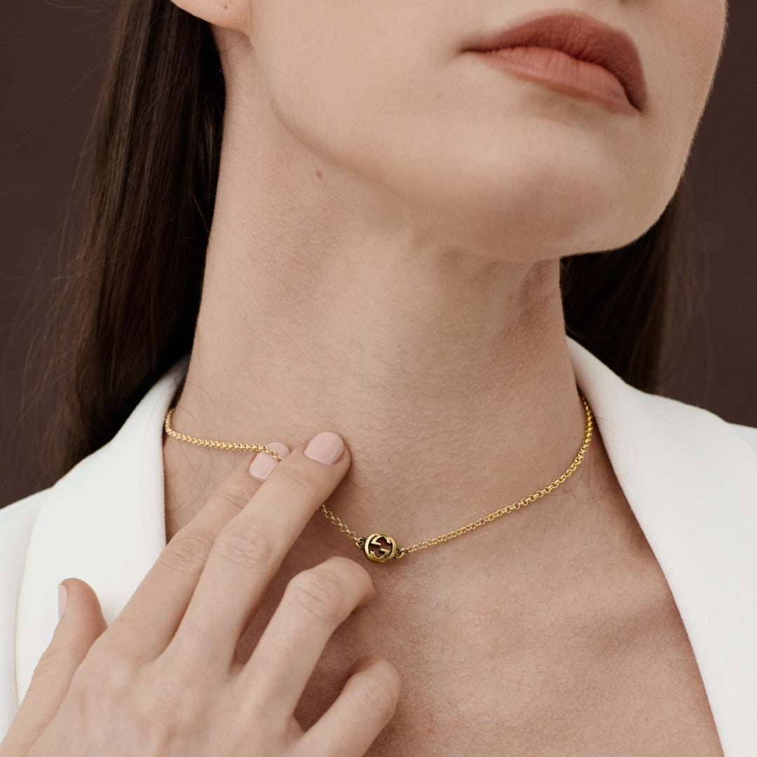 Small Gold Logo Necklace