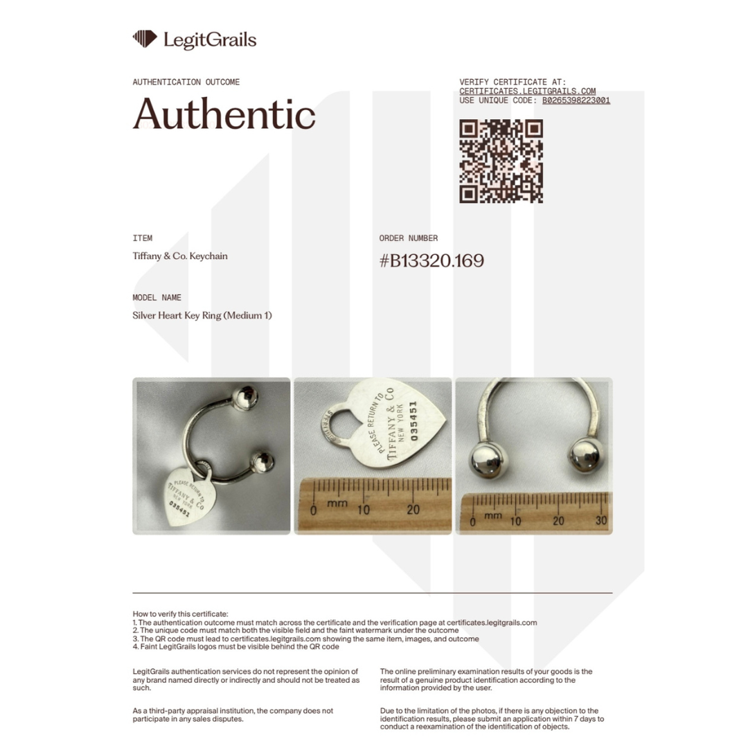 Medium Silver Keyring