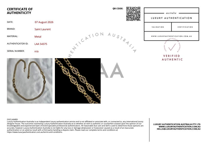 Gold Logo Bracelet with Antique Finish