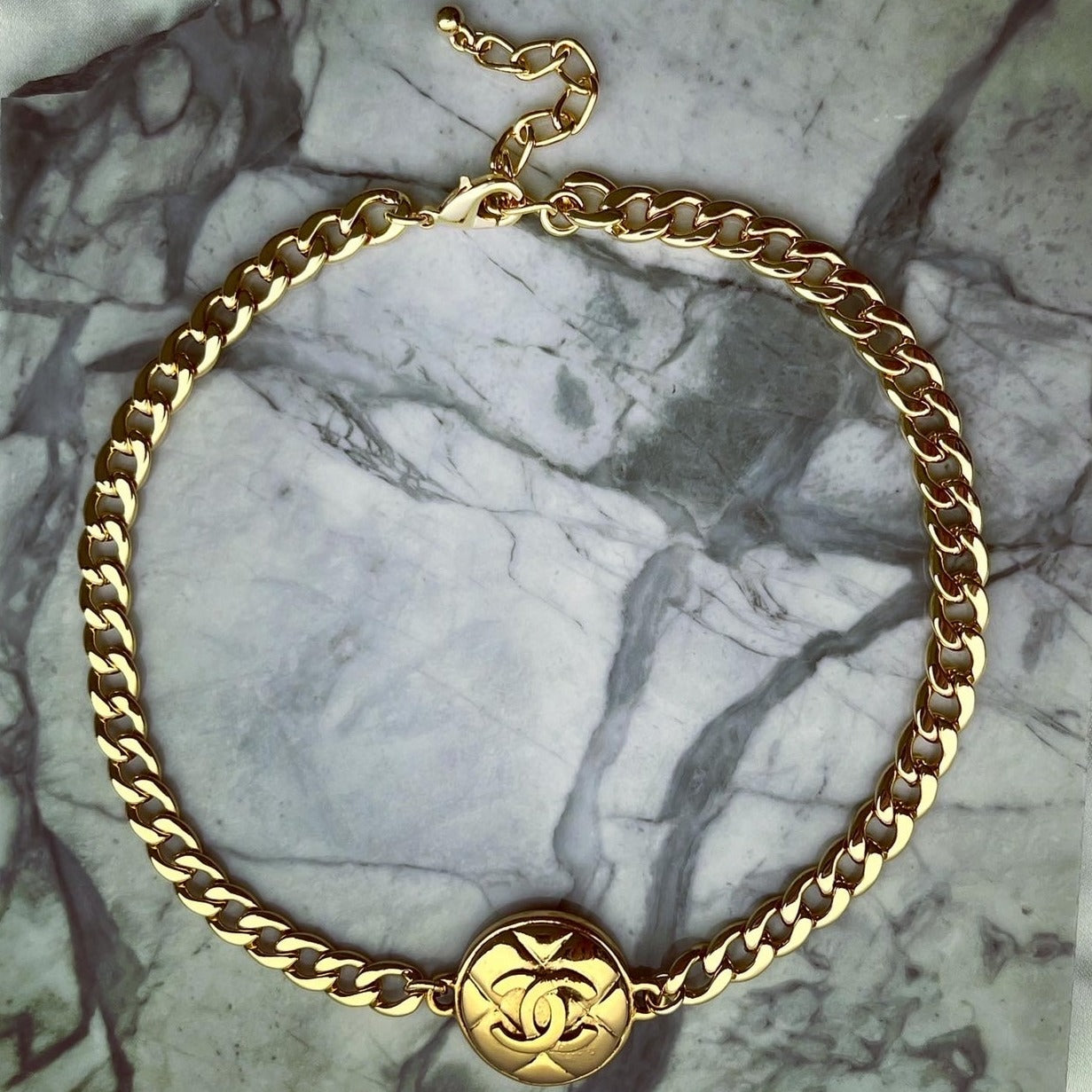 Gold Quilted Choker