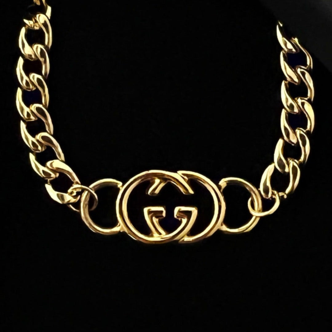 Large Gold Logo Choker