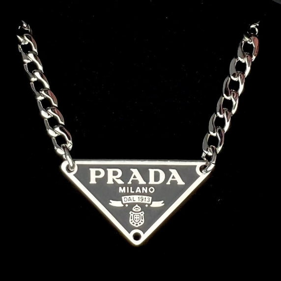 Gold/white Eternal Gold Micro Triangle Pendant Necklace In Yellow Gold And  Diamonds | PRADA