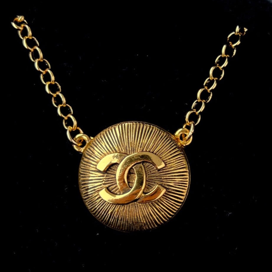 Large Gold Sunburst Necklace