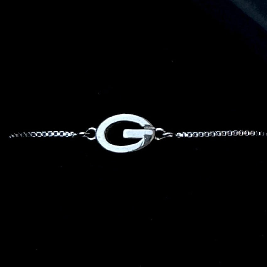 Silver Logo Box-Chain Bracelet