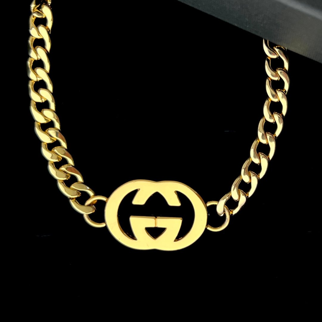 Statement Gold Logo Choker