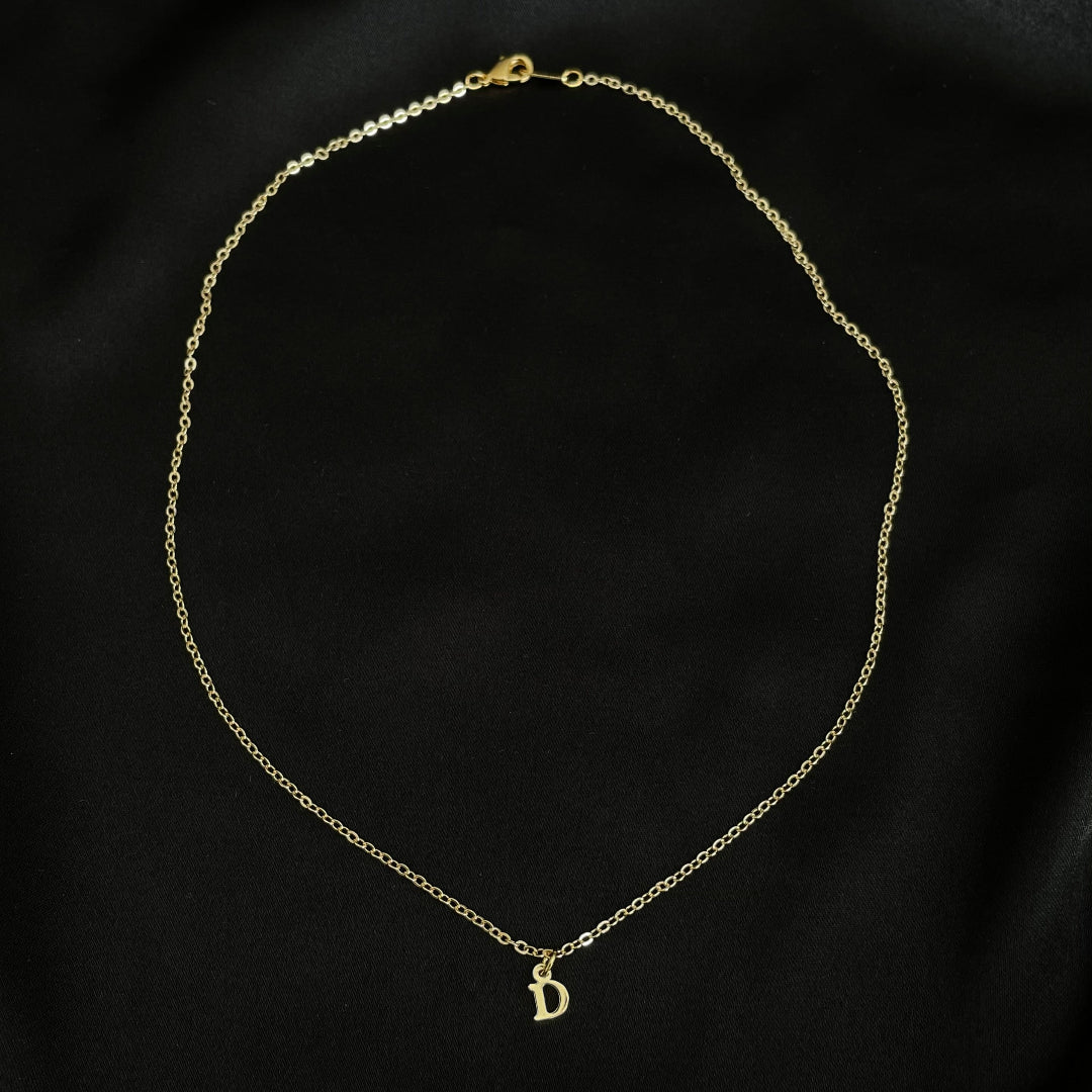 Mini Gold D Necklace