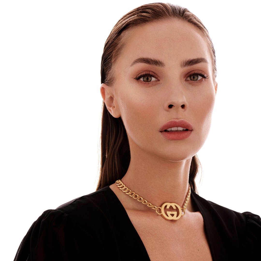 Statement Gold Logo Choker